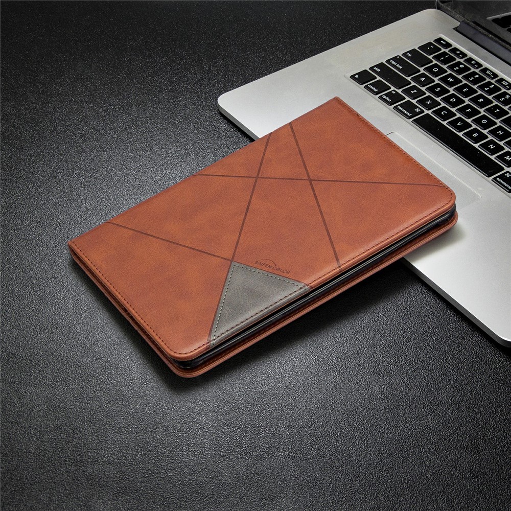 Geometric Pattern Leather Wake/Sleep Tablet Shell for iPad mini (2019) 7.9 inch/mini 4/3/2/1 - Coffee-7