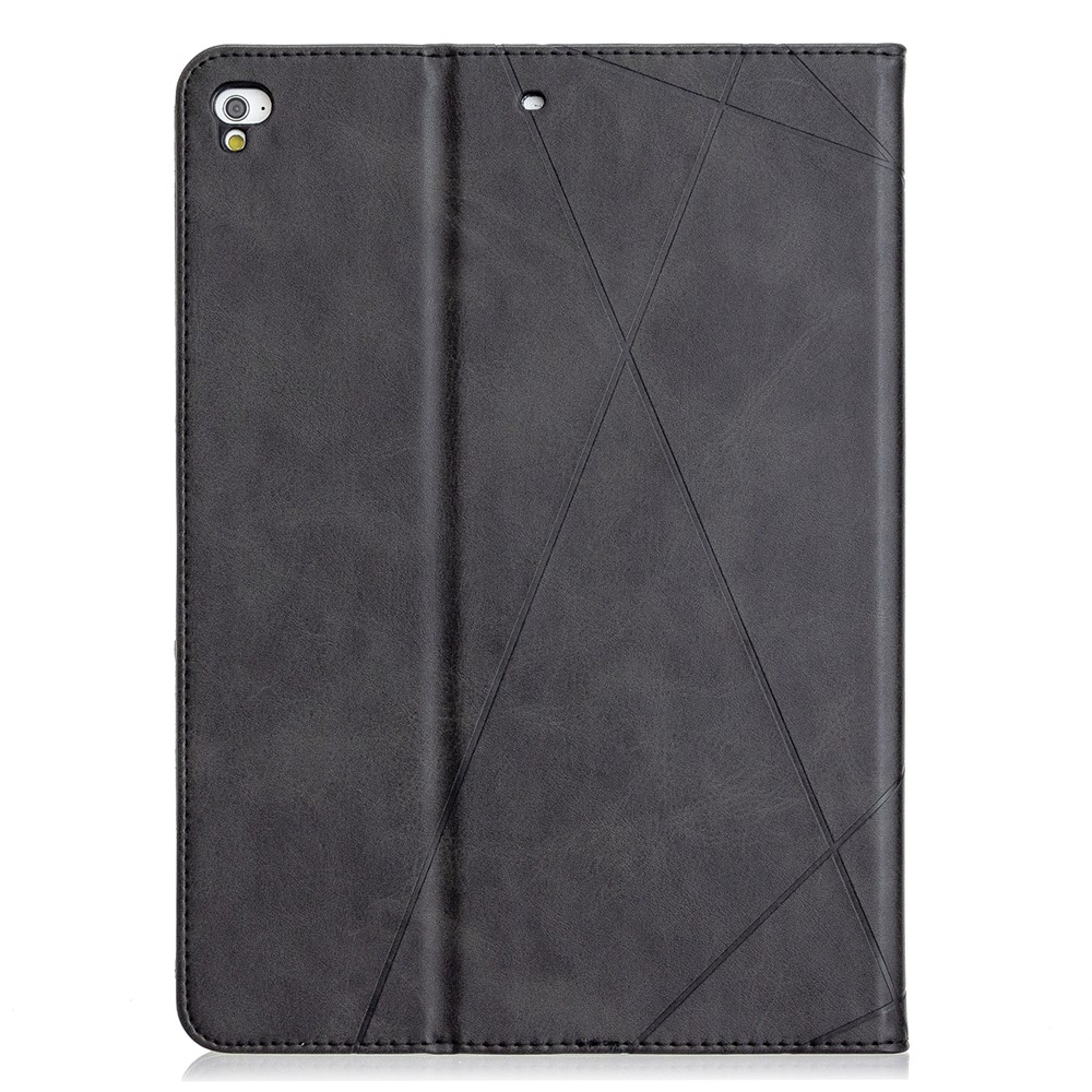 Geometric Pattern Stand Leather Smart Case for iPad Air 2/Air (2013)/iPad 9.7-inch (2018)/(2017)/Pro 9.7 inch (2016) - Black-3
