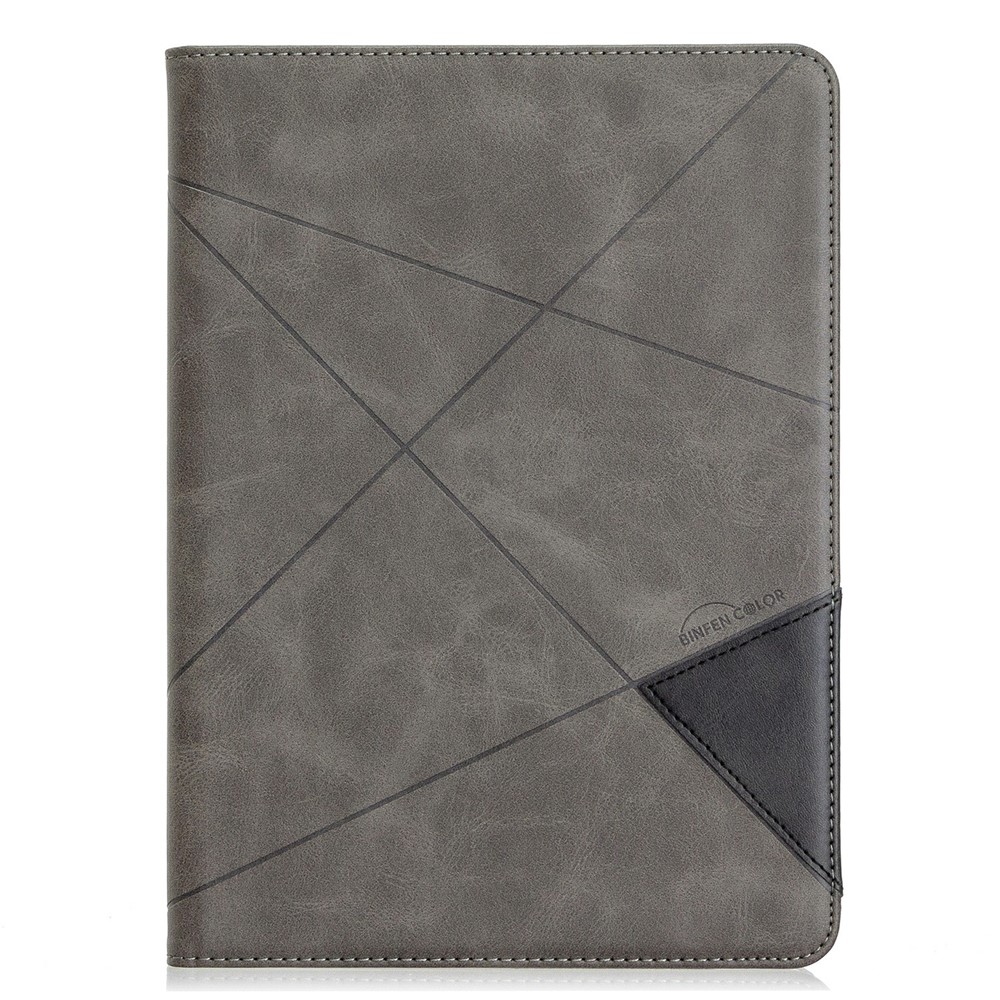 Geometric Pattern Stand Leather Smart Case for iPad Air 2/Air (2013)/iPad 9.7-inch (2018)/(2017)/Pro 9.7 inch (2016) - Grey-2