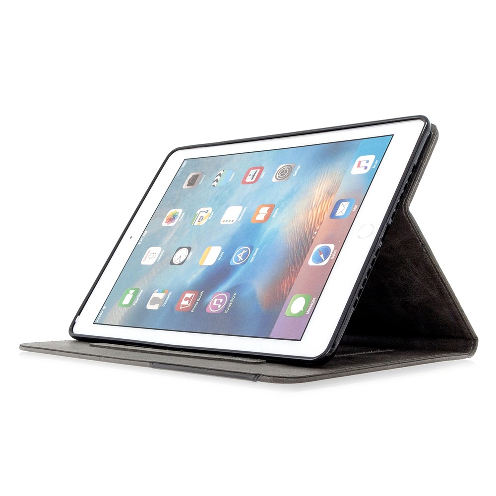 geometrisches muster stand leder smart case für ipad air 2/air (2013)/ipad 9,7 zoll (2018)/(2017)/pro 9,7 zoll (2016) - grau-6