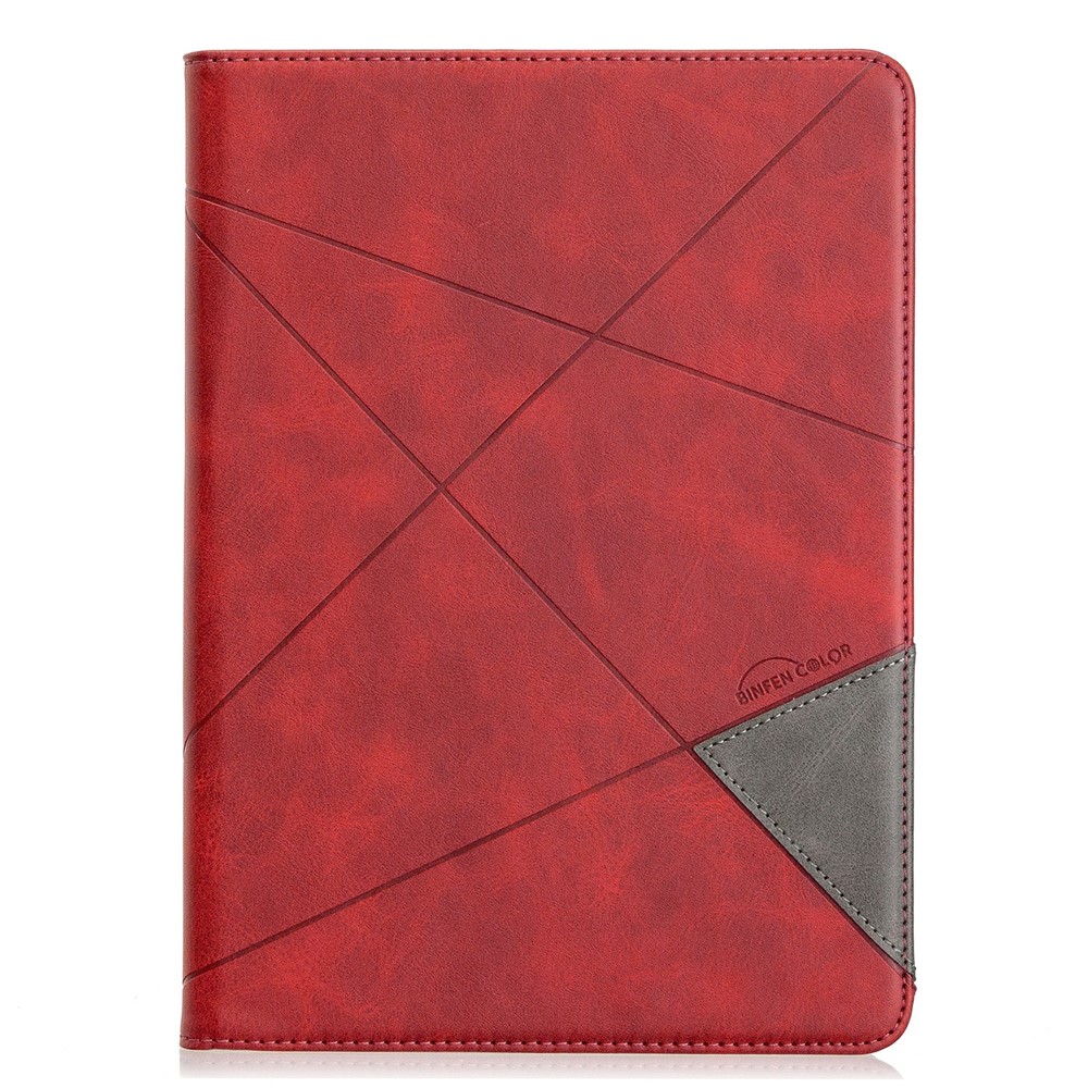 Geometric Pattern Stand Leather Smart Case for iPad Air 2/Air (2013)/iPad 9.7-inch (2018)/(2017)/Pro 9.7 inch (2016) - Red-2