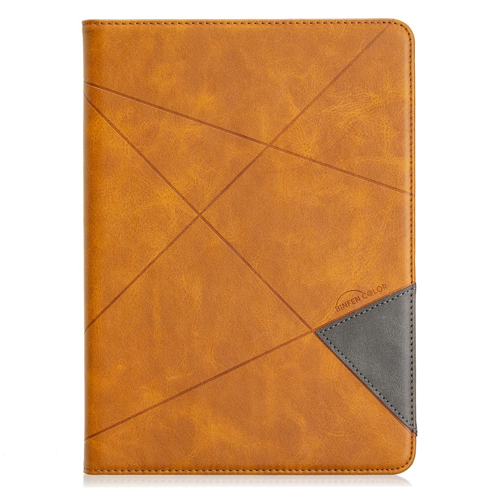 Geometric Pattern Stand Leather Smart Case for iPad Air 2/Air (2013)/iPad 9.7-inch (2018)/(2017)/Pro 9.7 inch (2016) - Brown-2