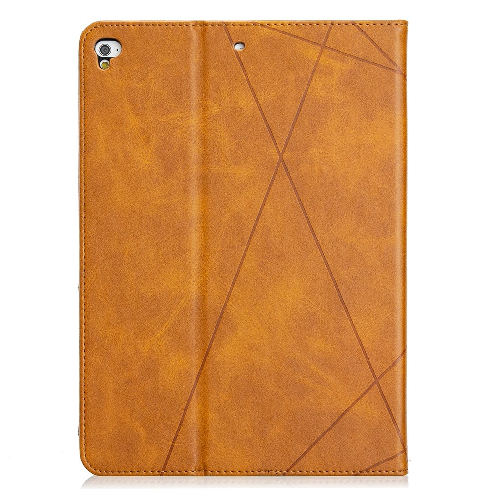 Geometric Pattern Stand Leather Smart Case for iPad Air 2/Air (2013)/iPad 9.7-inch (2018)/(2017)/Pro 9.7 inch (2016) - Brown-3