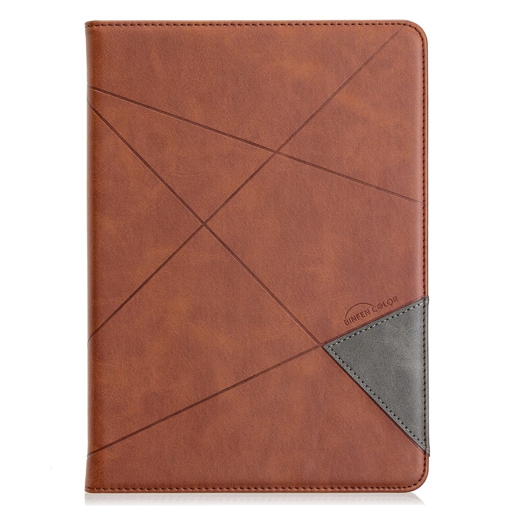 Geometric Pattern Stand Leather Smart Case for iPad Air 2/Air (2013)/iPad 9.7-inch (2018)/(2017)/Pro 9.7 inch (2016) - Coffee-2
