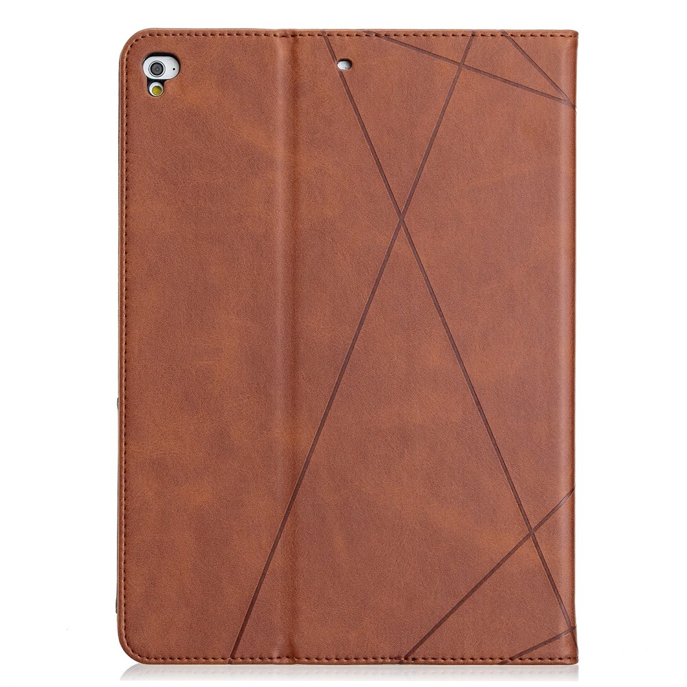 Geometric Pattern Stand Leather Smart Case for iPad Air 2/Air (2013)/iPad 9.7-inch (2018)/(2017)/Pro 9.7 inch (2016) - Coffee-3