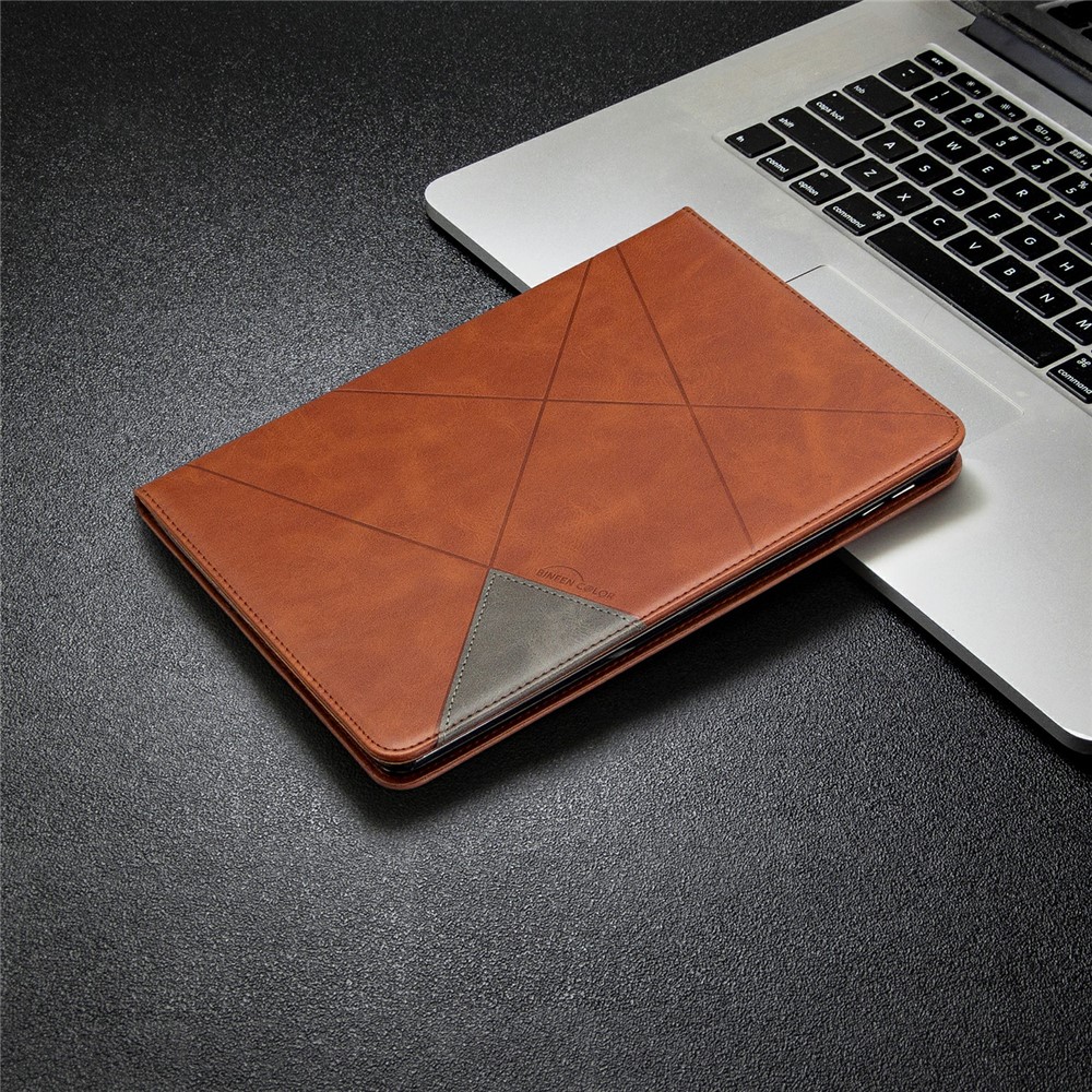 Geometric Pattern Stand Leather Smart Case for iPad Air 2/Air (2013)/iPad 9.7-inch (2018)/(2017)/Pro 9.7 inch (2016) - Coffee-7