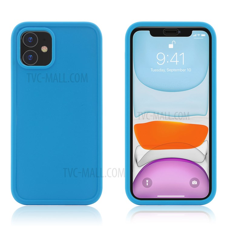 Para IPhone 11 6,1 Polegadas PC À Prova D'água + Estojo Protetor TPU - Azul