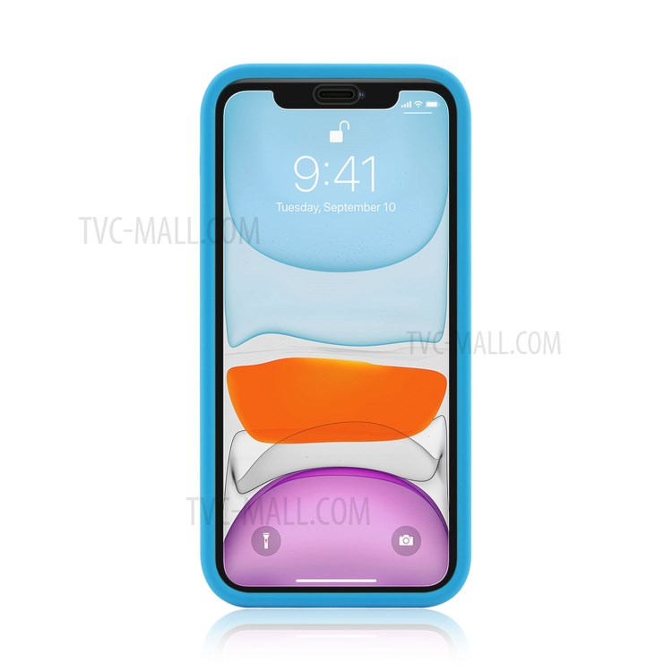 Para IPhone 11 6,1 Polegadas PC À Prova D'água + Estojo Protetor TPU - Azul-4