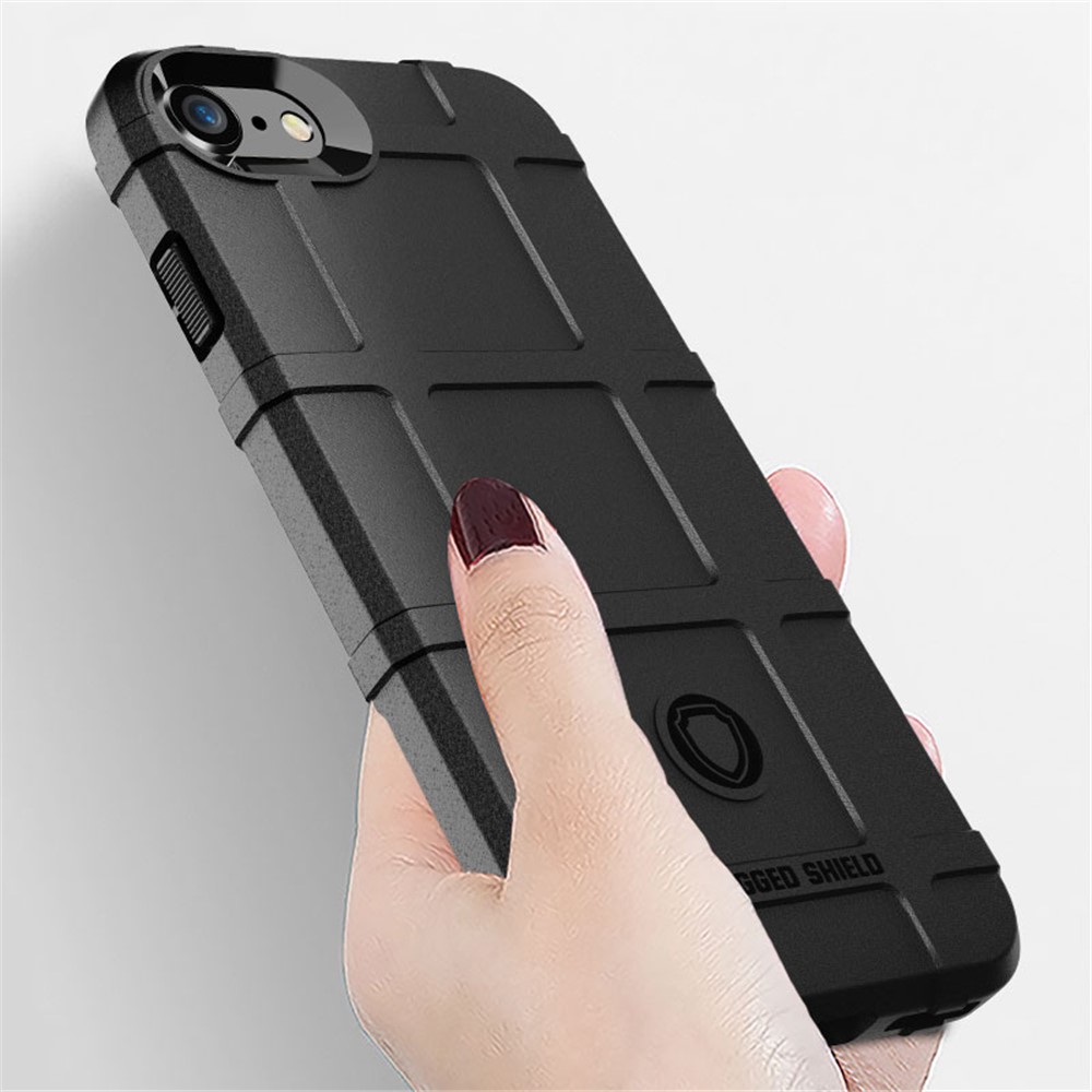 Прочная Квадратная Кожа TPU Anti-shock Cover Для Iphone SE (2020)/SE (2022)/8/7 4,7 Дюйма - Черный-3