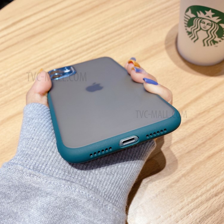 PC + TPU Hybrid Case with Metal Lens Cover for iPhone 11 6.1 inch - Dark Green-2