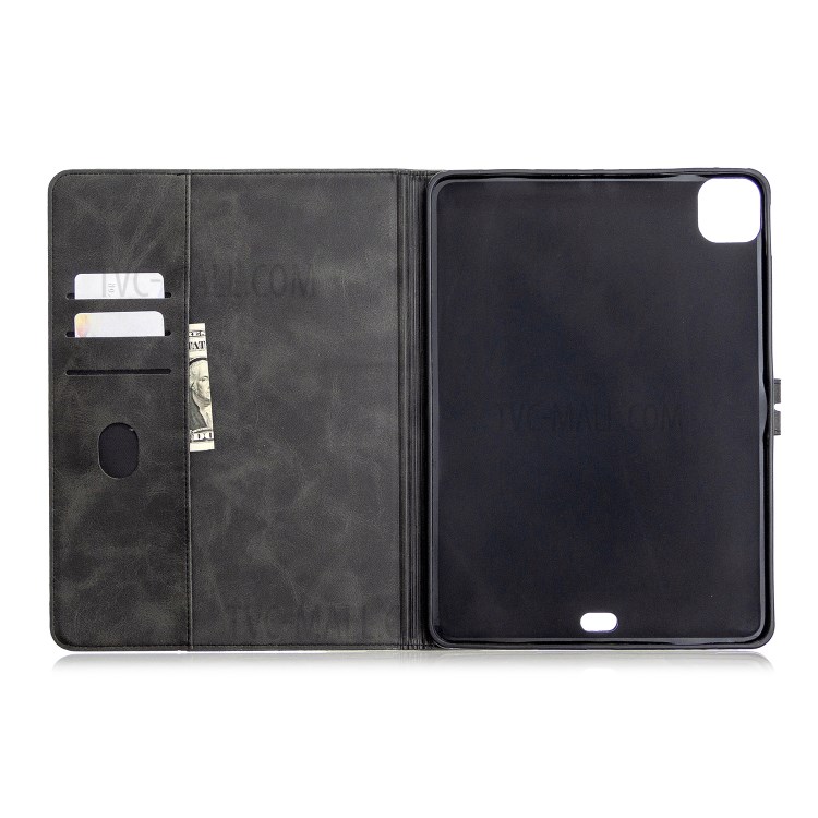 Cuir Avec Étui De Stand Avec Coquille De Porte-monnaie Pour IPad Pro 11 Pouces (2020) / (2018) - Noir-10
