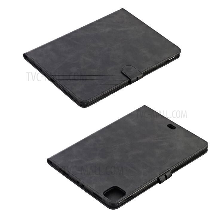 Cuir Avec Étui De Stand Avec Coquille De Porte-monnaie Pour IPad Pro 11 Pouces (2020) / (2018) - Noir-4