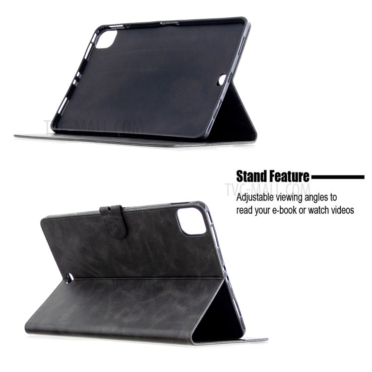 Cuir Avec Étui De Stand Avec Coquille De Porte-monnaie Pour IPad Pro 11 Pouces (2020) / (2018) - Noir-5