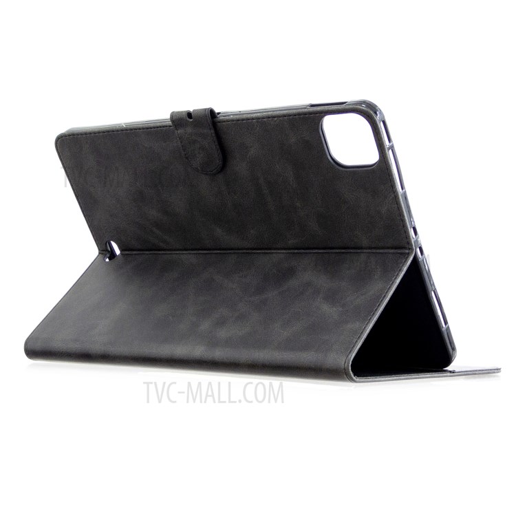 Cuir Avec Étui De Stand Avec Coquille De Porte-monnaie Pour IPad Pro 11 Pouces (2020) / (2018) - Noir-6