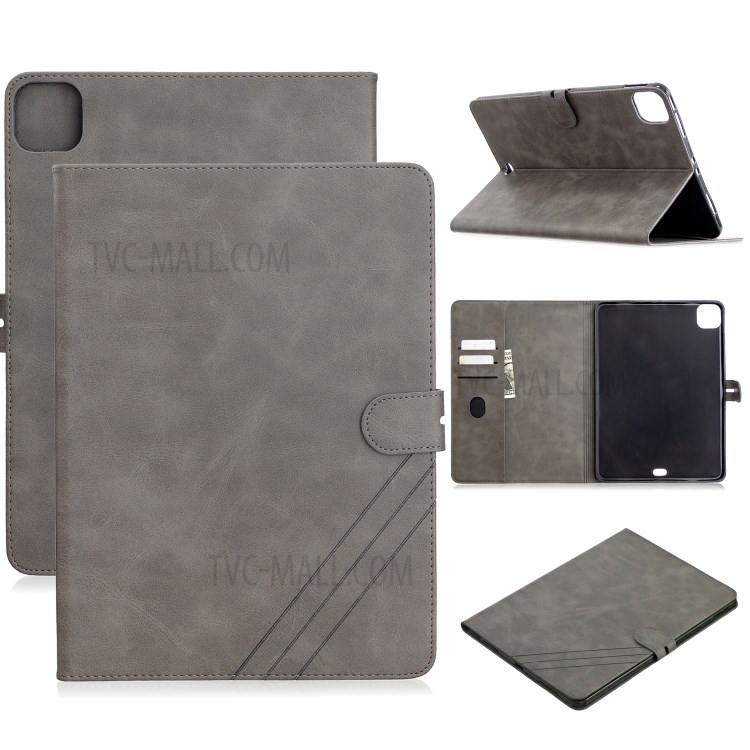Leather with Stand Case with Wallet Shell for iPad Pro 11-inch (2020)/(2018) - Grey-1