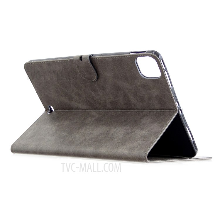 Leather with Stand Case with Wallet Shell for iPad Pro 11-inch (2020)/(2018) - Grey-6