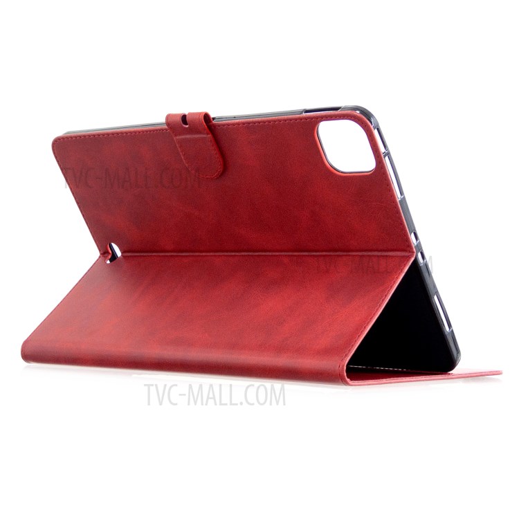 Leather with Stand Case with Wallet Shell for iPad Pro 11-inch (2020)/(2018) - Red-6