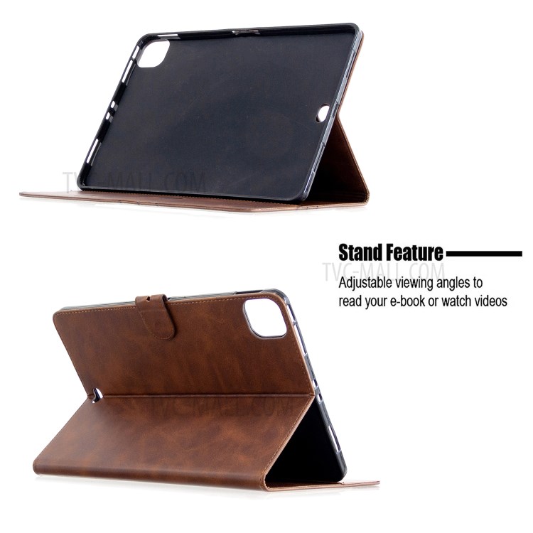 Leather with Stand Case with Wallet Shell for iPad Pro 11-inch (2020)/(2018) - Coffee-5