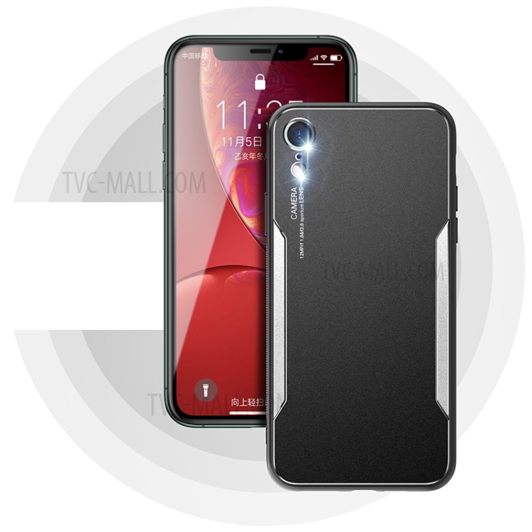 Metal+TPU Hybrid Phone Case for iPhone XR 6.1-inch - Silver-1