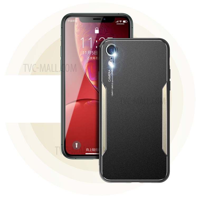 Metal+TPU Hybrid Phone Case for iPhone XR 6.1-inch - Gold-1