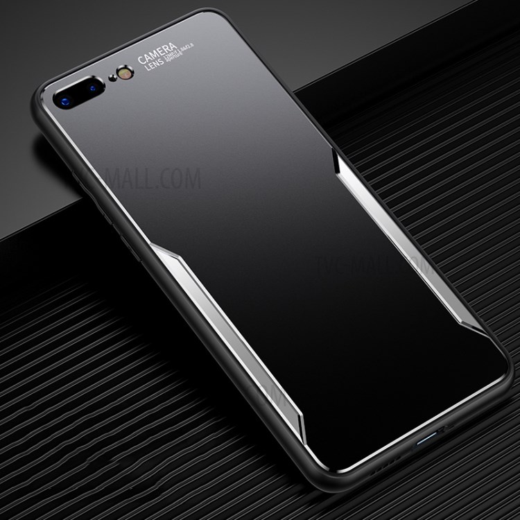 Metal+TPU Phone Back Case for iPhone 8 Plus/7 Plus 5.5-inch - Silver-1