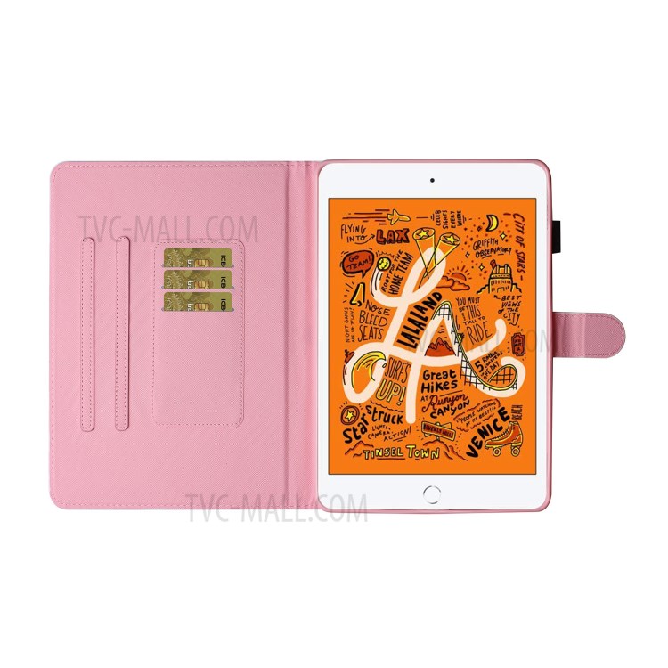 Pattern Printing Multi-angle Stand Leather Card Slot Tablet Shell for iPad Mini 1/2/3/4/Mini (2019) 7.9 inch - Cat-8