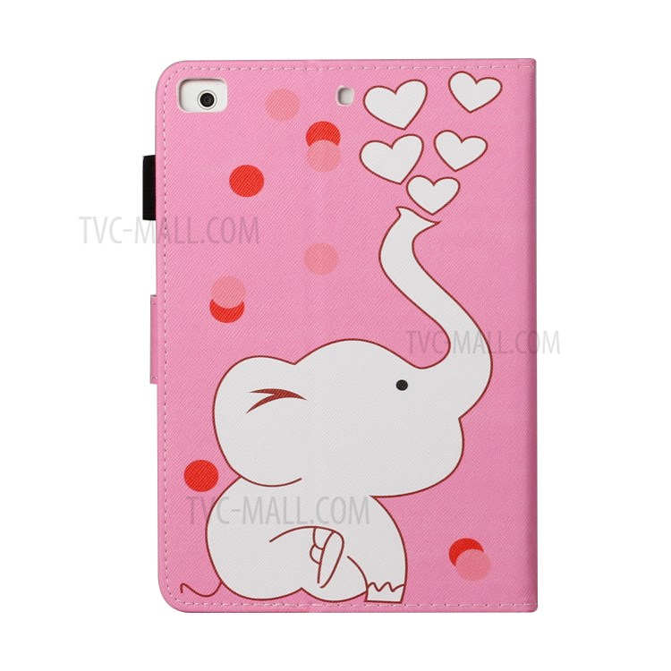Pattern Printing Multi-angle Stand Leather Card Slot Tablet Shell for iPad Mini 1/2/3/4/Mini (2019) 7.9 inch - Elephant-3