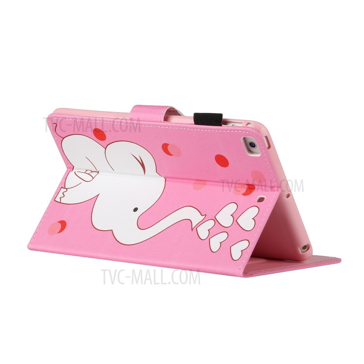 Pattern Printing Multi-angle Stand Leather Card Slot Tablet Shell for iPad Mini 1/2/3/4/Mini (2019) 7.9 inch - Elephant-4