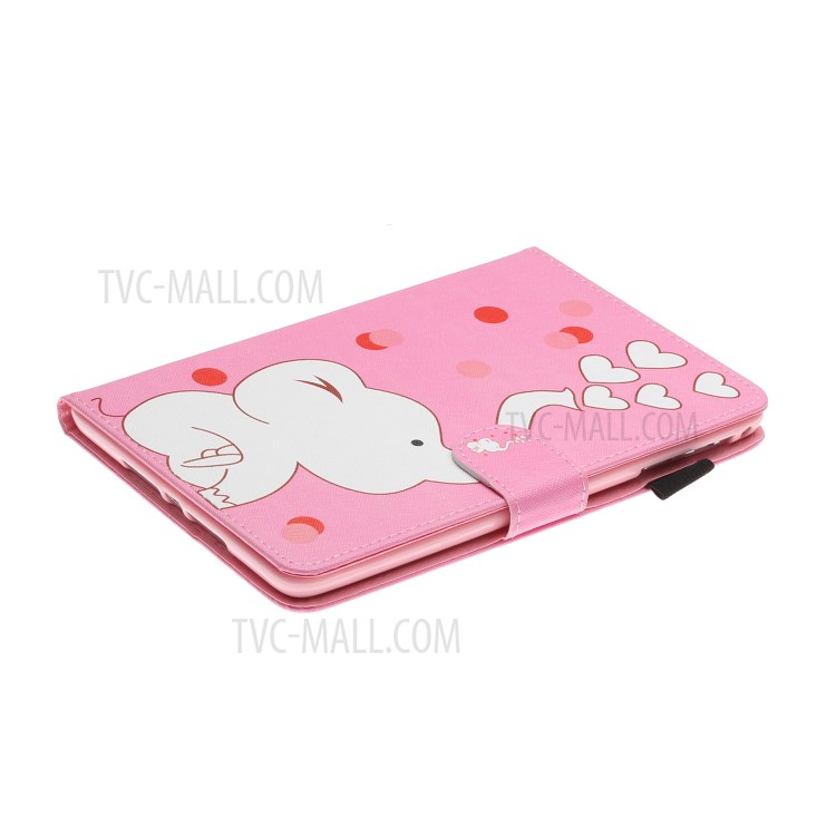 Pattern Printing Multi-angle Stand Leather Card Slot Tablet Shell for iPad Mini 1/2/3/4/Mini (2019) 7.9 inch - Elephant-5