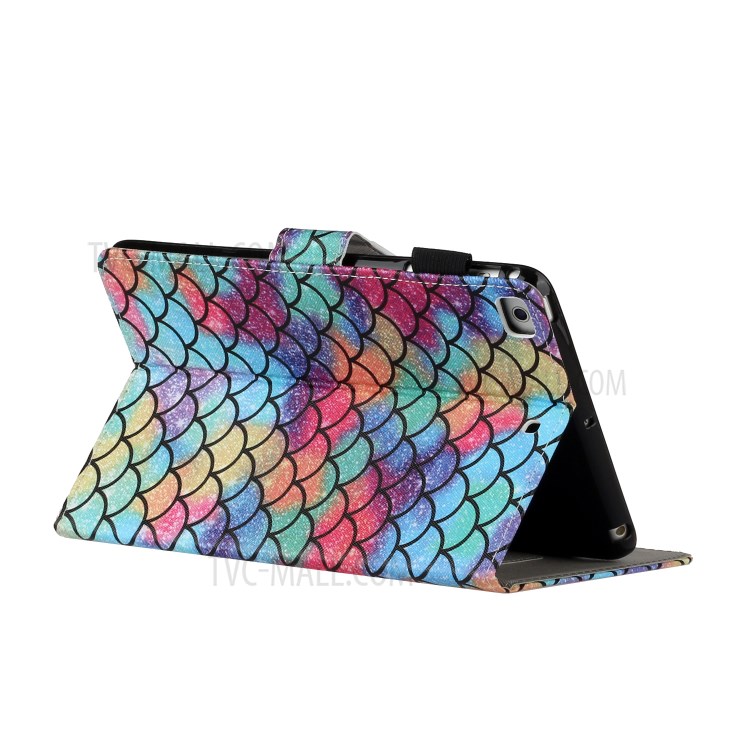 Pattern Printing Multi-angle Stand Leather Card Slot Tablet Shell for iPad Mini 1/2/3/4/Mini (2019) 7.9 inch - Fish Scale-4