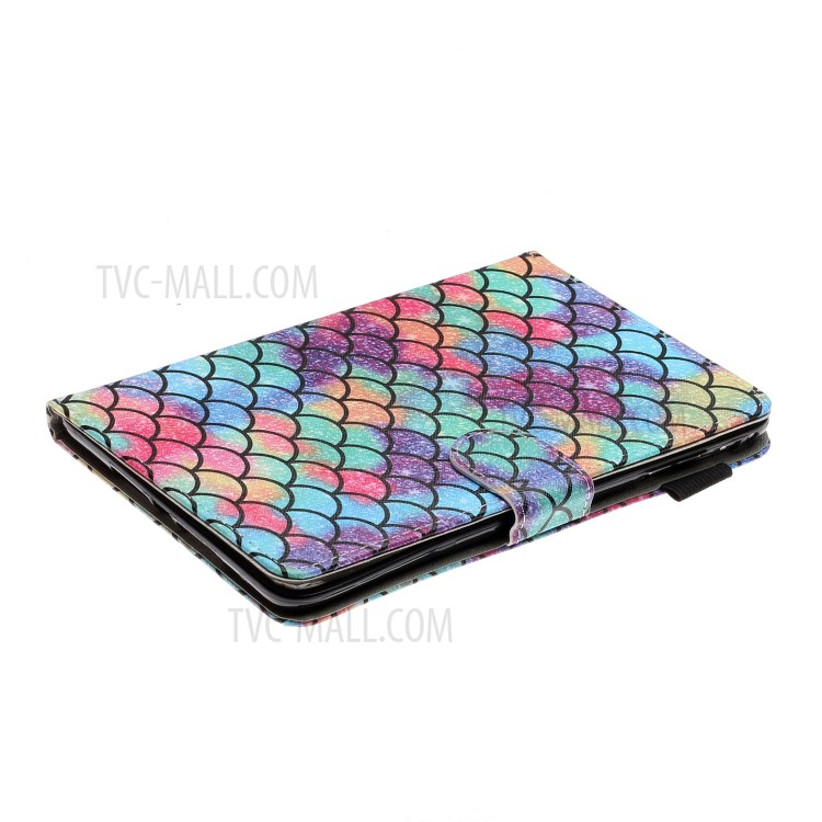 Pattern Printing Multi-angle Stand Leather Card Slot Tablet Shell for iPad Mini 1/2/3/4/Mini (2019) 7.9 inch - Fish Scale-5