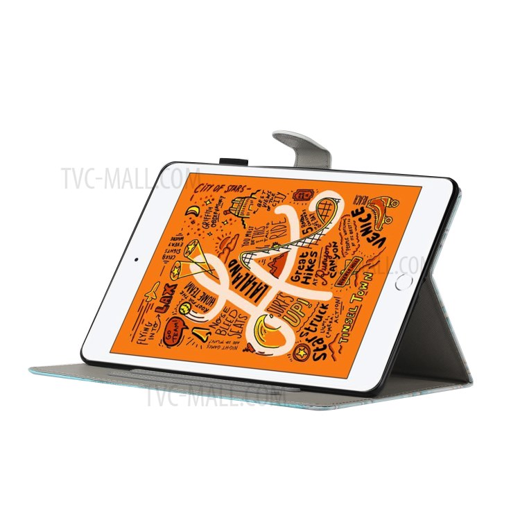 Pattern Printing Multi-angle Stand Leather Card Slot Tablet Shell for iPad Mini 1/2/3/4/Mini (2019) 7.9 inch - Fish Scale-7