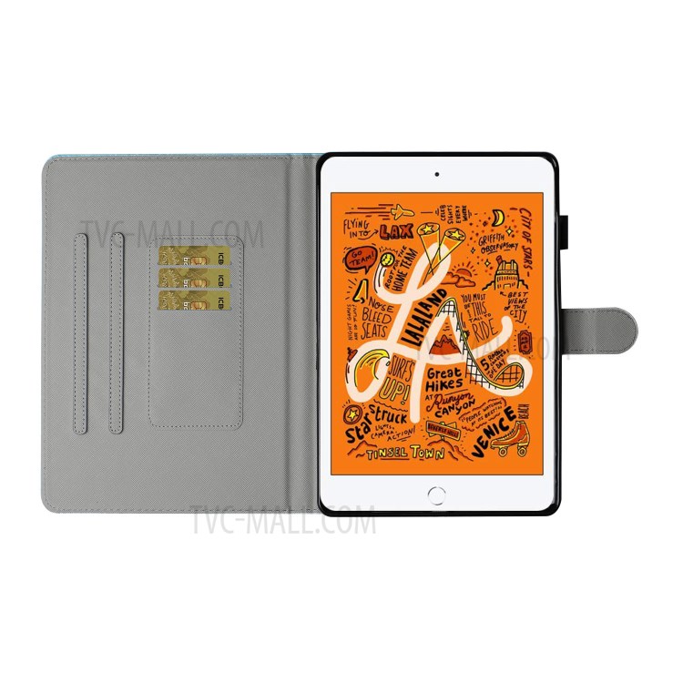 Pattern Printing Multi-angle Stand Leather Card Slot Tablet Shell for iPad Mini 1/2/3/4/Mini (2019) 7.9 inch - Fish Scale-8