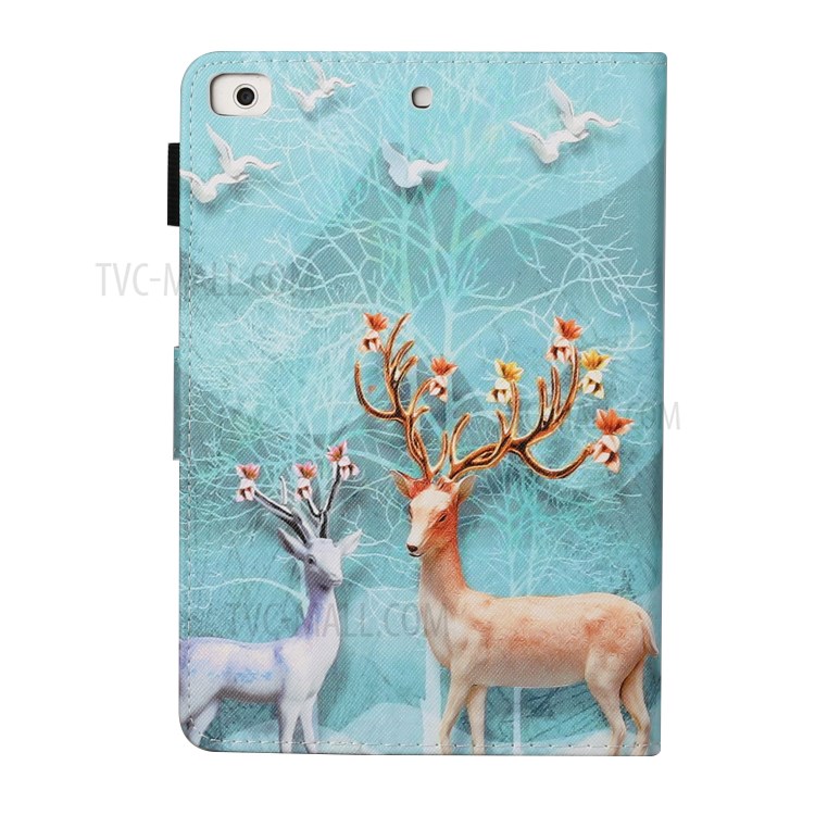 Pattern Printing Multi-angle Stand Leather Card Slot Tablet Shell for iPad Mini 1/2/3/4/Mini (2019) 7.9 inch - Elk-3