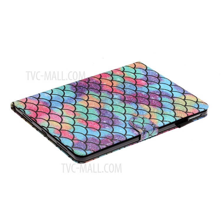 Pattern Printing Multi-angle Stand Leather Card Slot Tablet Case for iPad Pro 11-inch (2020)/(2018) - Fish Scale-5