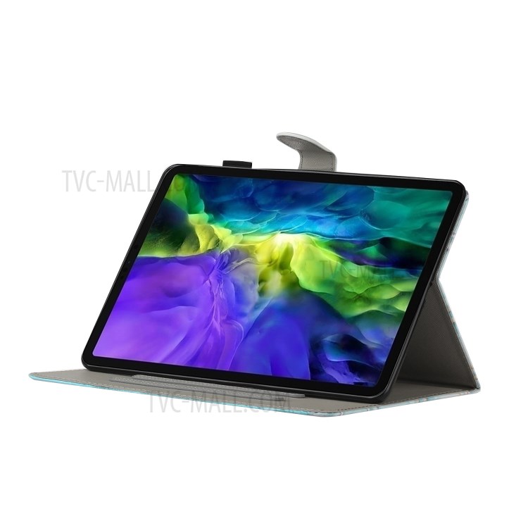 Pattern Printing Multi-angle Stand Leather Card Slot Tablet Case for iPad Pro 11-inch (2020)/(2018) - Fish Scale-7