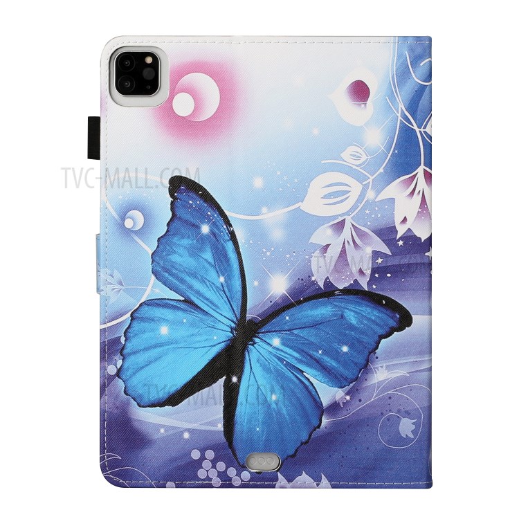 Pattern Printing Multi-angle Stand Leather Card Slot Tablet Case for iPad Pro 11-inch (2020)/(2018) - Butterfly-3