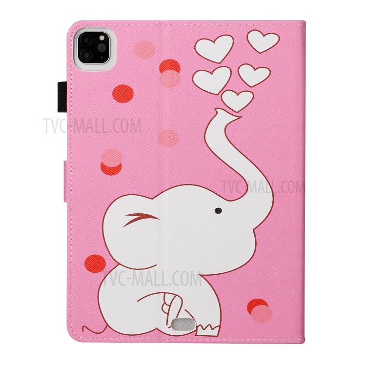 Pattern Printing Multi-angle Stand Leather Card Slot Tablet Case for iPad Pro 11-inch (2020)/(2018) - Elephant-3