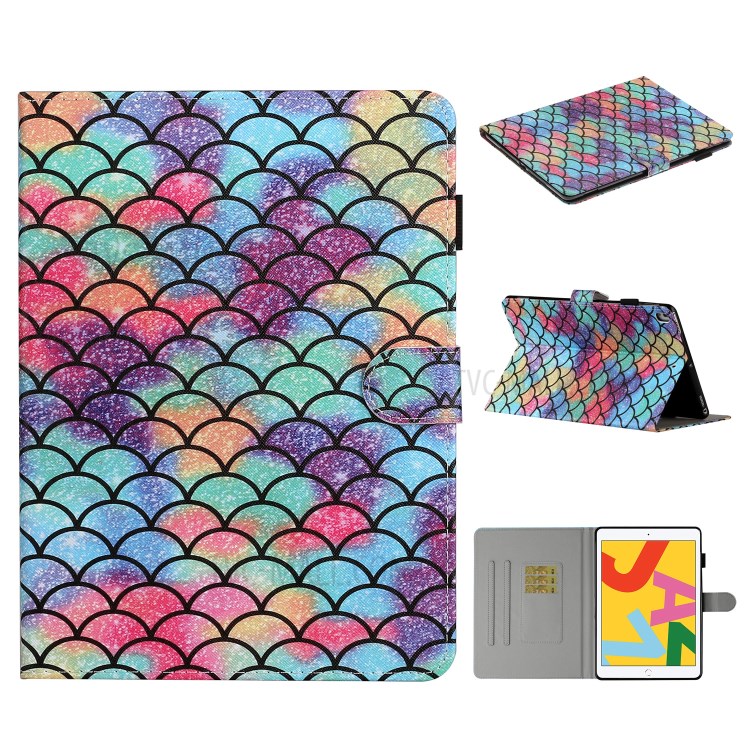 Pattern Printing PU Leather Card Holder Stand Tablet Cover for iPad 9.7-inch (2018)/(2017) / iPad Air 2 / iPad Air (2013) - Colorized Balls-1