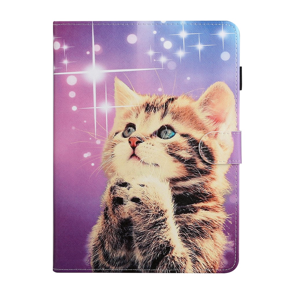 Pattern Printing PU Leather Card Holder Stand Tablet Cover for iPad 10.2 (2019) / iPad Air 10.5-inch (2019) - Cat-2