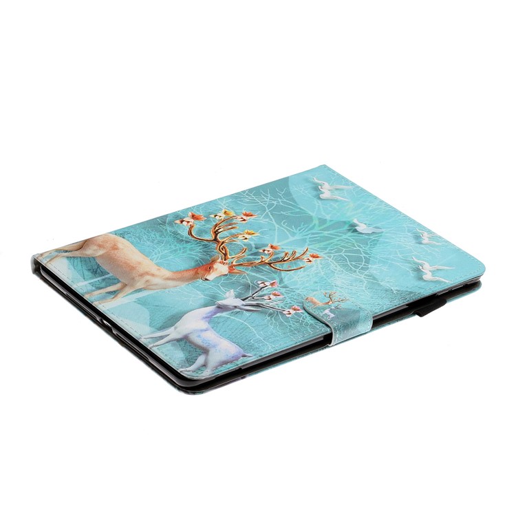 Pattern Printing PU Tolde de Cuero Cubierta de Tableta Para Ipad 10.2 (2021)/(2020)/(2019) / Ipad Air 10.5 Pulgadas (2019) - Alce-5