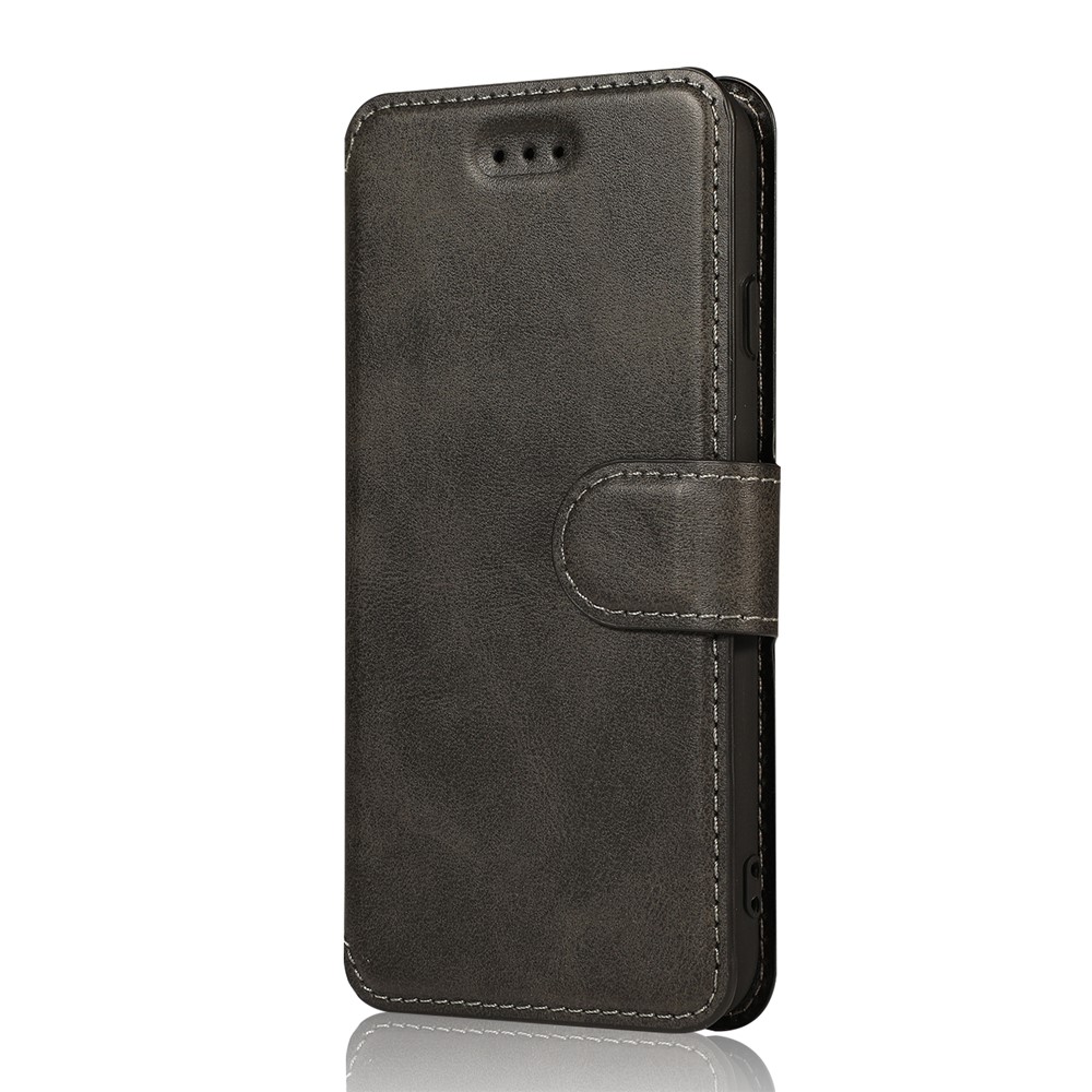 PU Leather + TPU Wallet Stand Phone Cover for iPhone SE (2nd Generation)/8/7 - Black-3