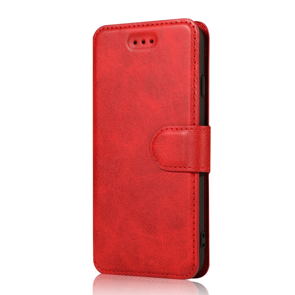 PU Leather + TPU Wallet Stand Phone Cover for iPhone SE (2nd Generation)/8/7 - Red-3