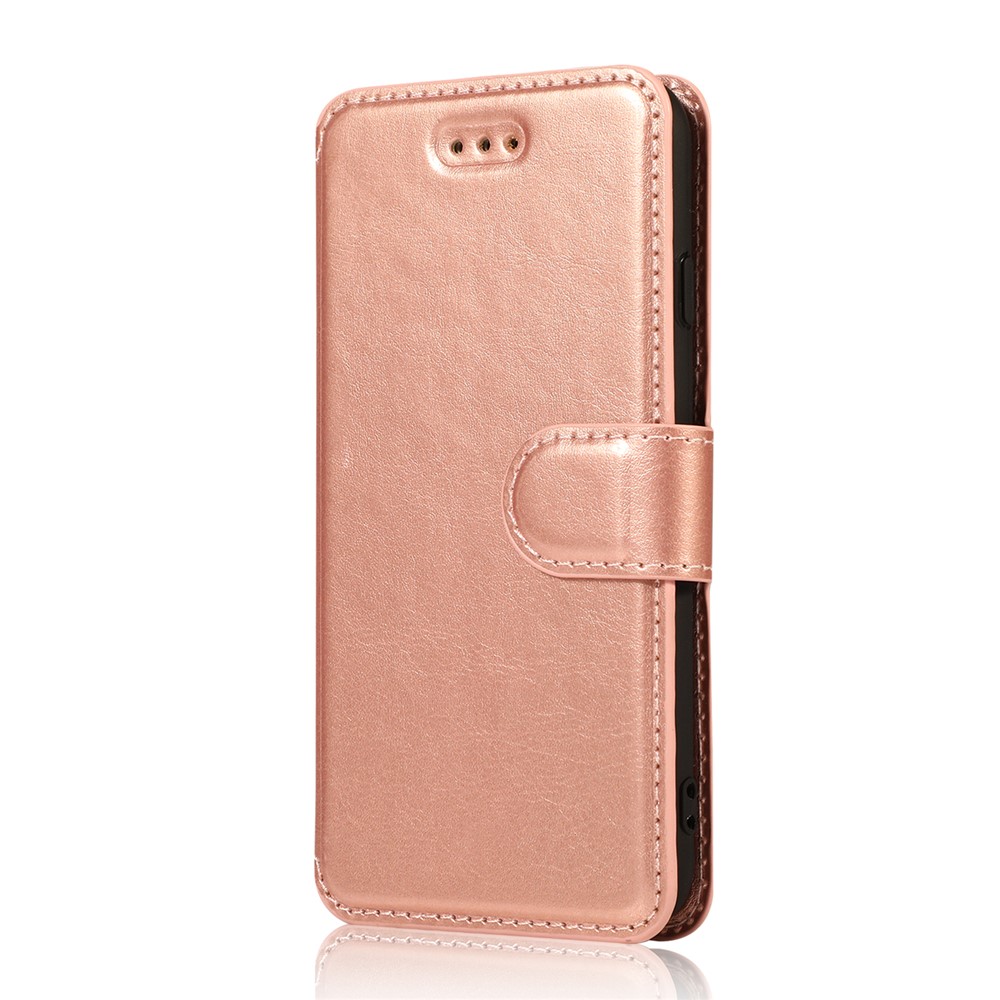PU Leather + TPU Wallet Stand Phone Cover for iPhone SE (2nd Generation)/8/7 - Rose Gold-3
