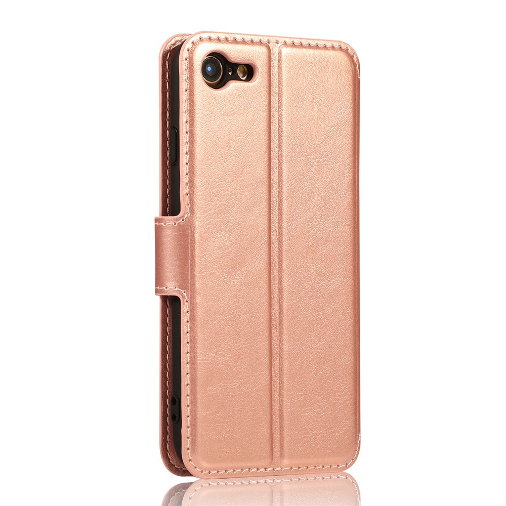 PU Leather + TPU Stalet Coplepe Chepe Для Iphone SE (2020)/SE (2022)/8/7 - Розовое Золото-4