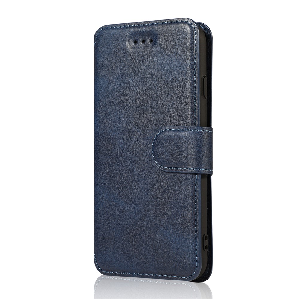PU Leather + TPU Wallet Stand Phone Cover for iPhone SE (2nd Generation)/8/7 - Blue-3