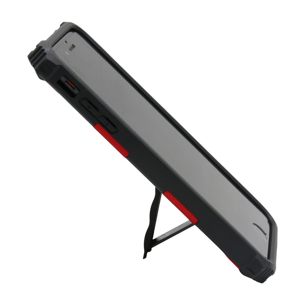 Kickstand Armor Dropproof PC TPU Hybrid Case with Magnetic Metal Sheet for iPhone 6 Plus / 7 Plus / 8 Plus 5.5-inch - Red-3