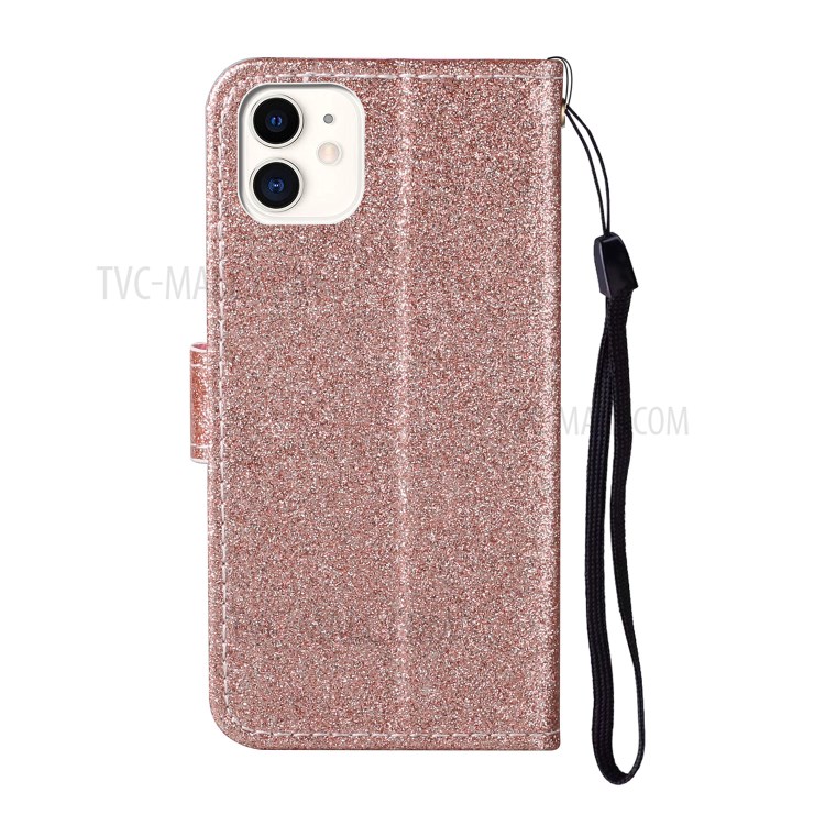Daisy Decor Sparkling Leather Case Card Holder for Apple iPhone 11 6.1 inch - Gold-3