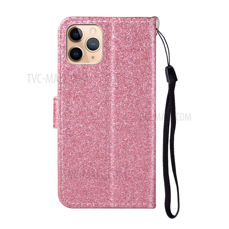 Daisy Decor Sparkling Card Holder Leather Case for Apple iPhone 11 Pro 5.8 inch - Pink-3