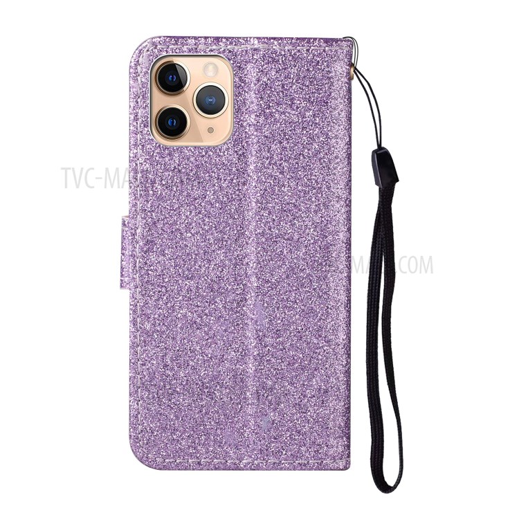 Daisy Decor Sparkling Card Holder Leather Case for Apple iPhone 11 Pro 5.8 inch - Purple-3